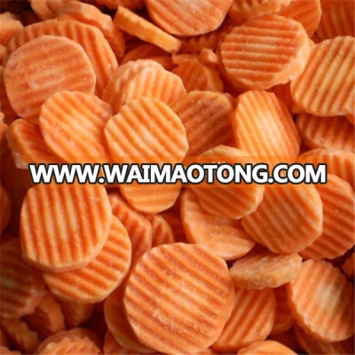 hot sale high quality chinese frozen carrot crinkle cut slice